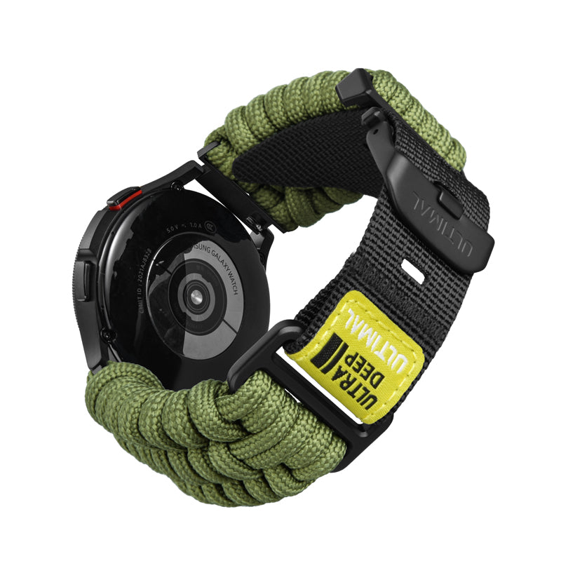 Ultimatives Paracord-Band, kompatibel mit der Samsung Galaxy-Serie (20 mm oder 22 mm) 