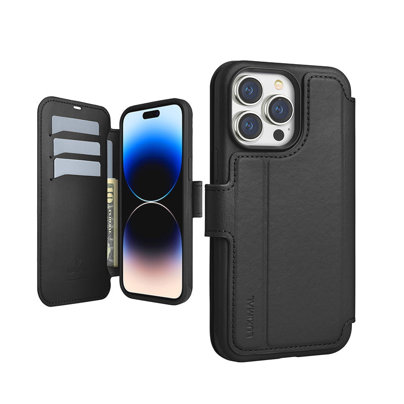 Ultimativ Kompatibel Mit IPhone Mikrofaser Leder Flip Cover mit Kartenhalter